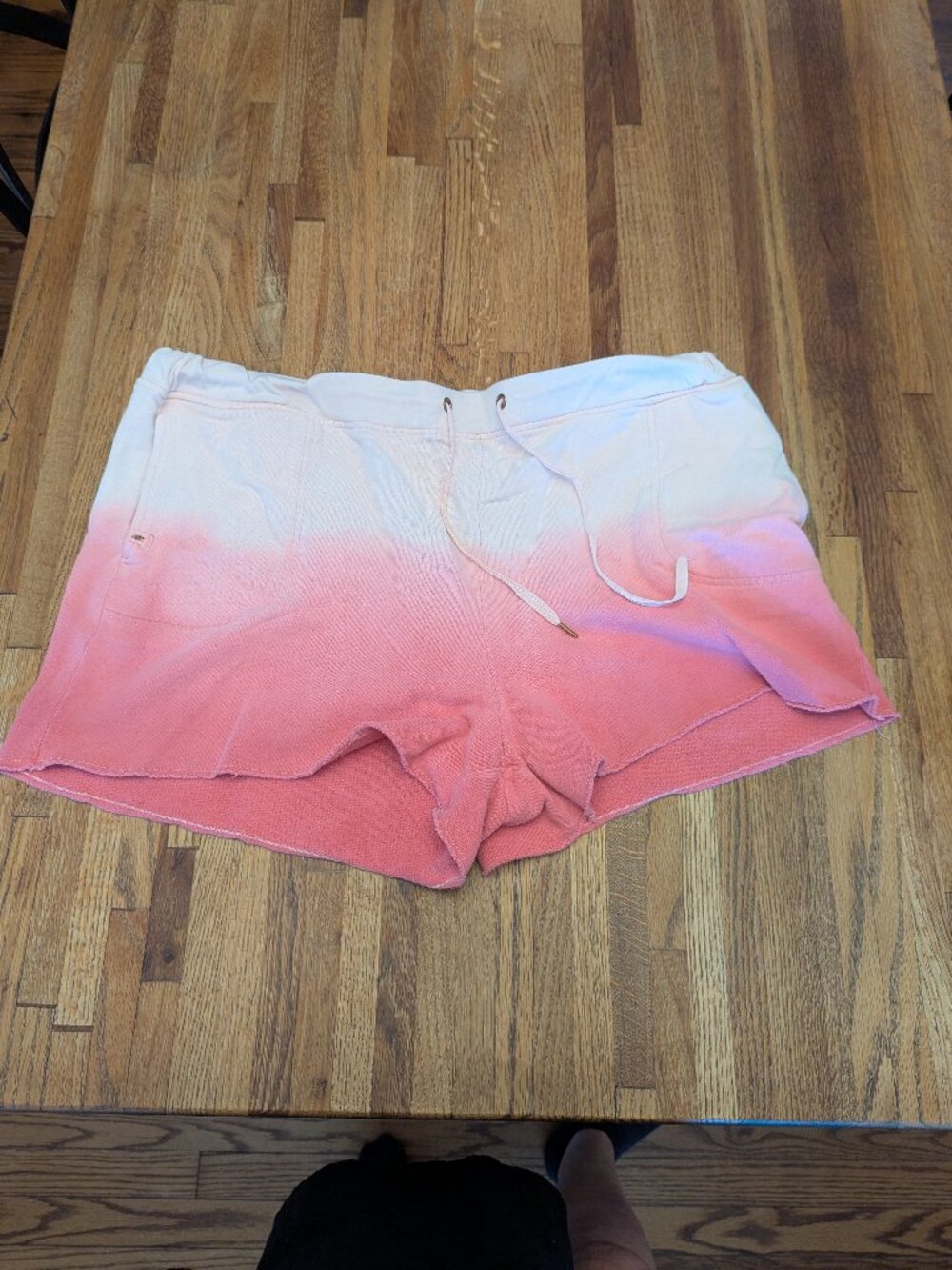 Seven Women's Lounge Shorts Pink Ombre with Drawstring and Pockets XXL